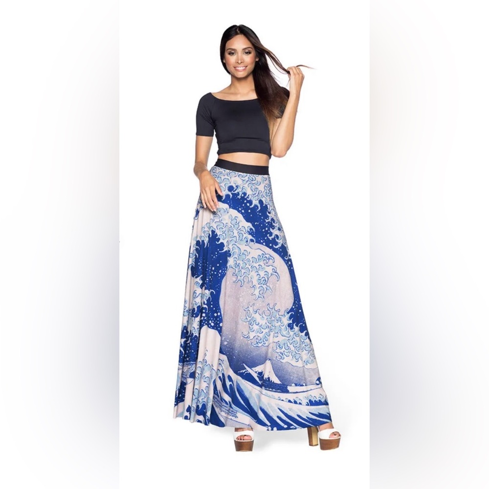Blackmilk Great Wave Maxi Skirt